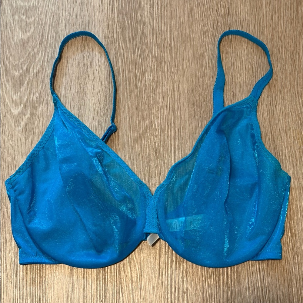 Gossard Sheer Blue Underwire Bra - US 34G